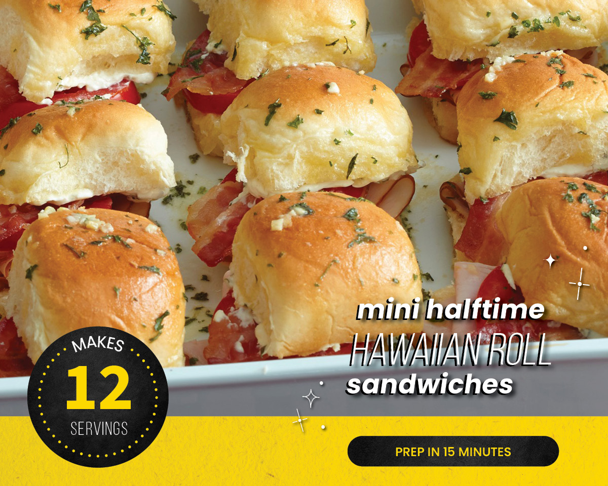 Mini Halftime Hawaiian Roll Sandwiches