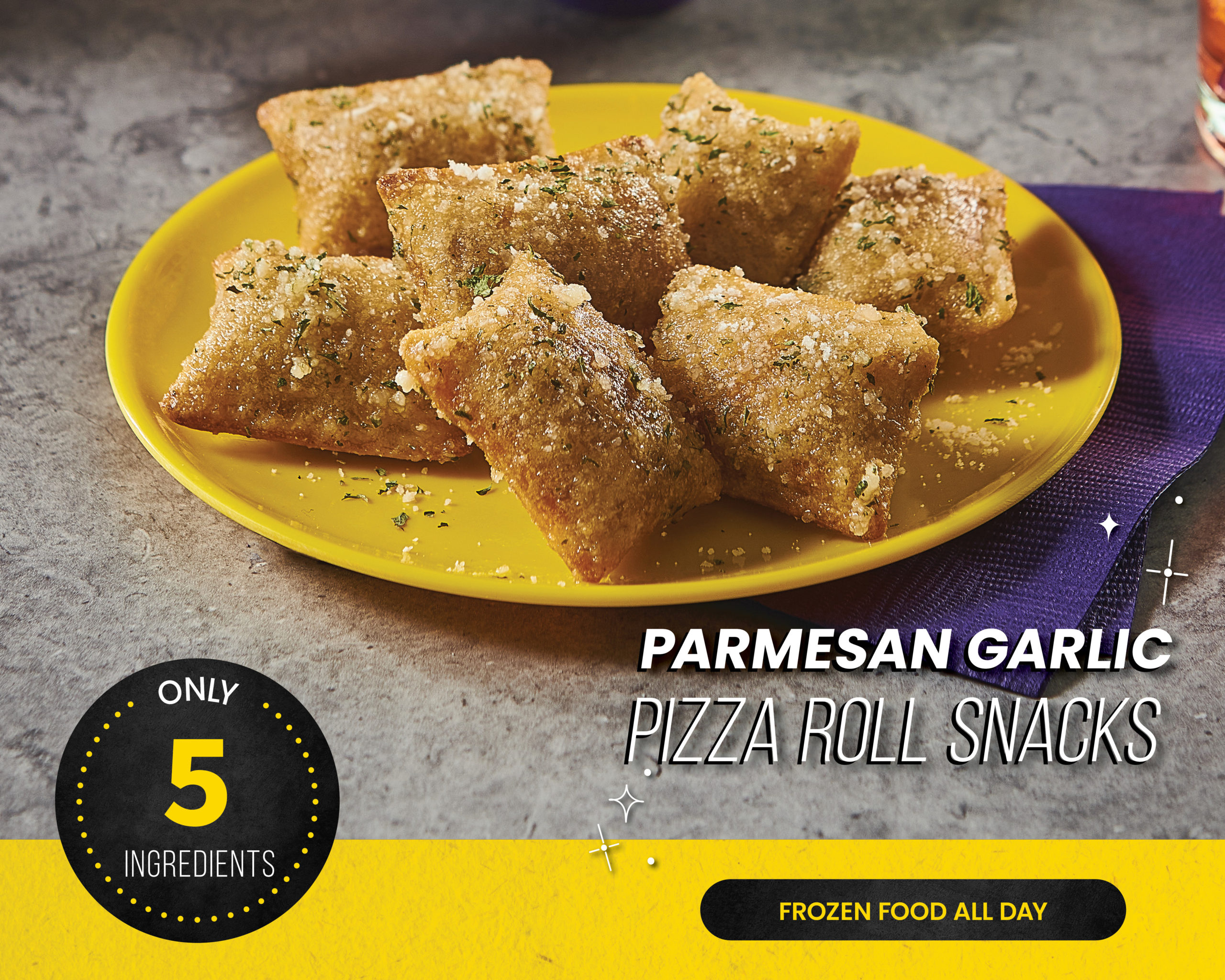 Parmesan Garlic Pizza Rolls Snacks