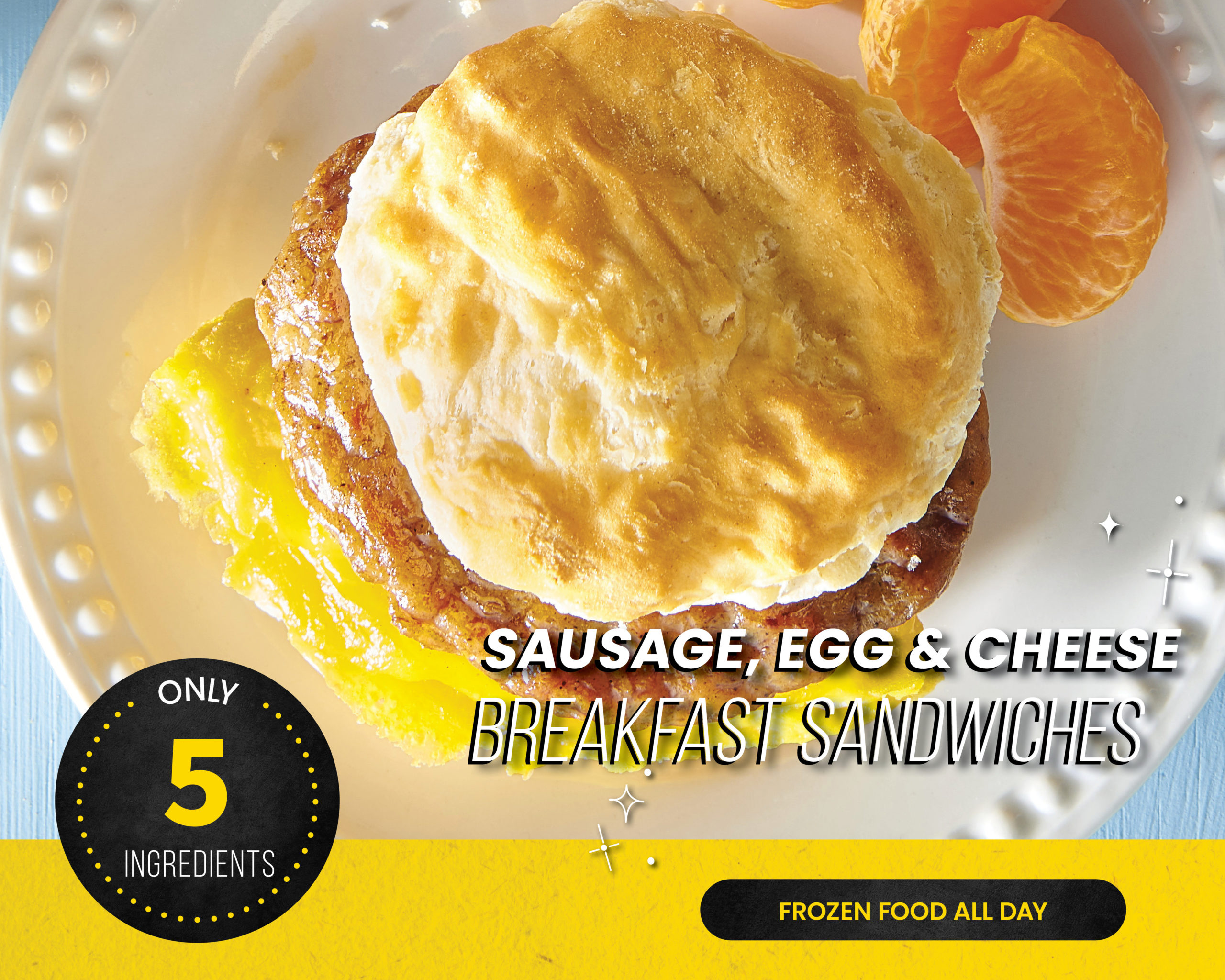 Sausage Egg Cheese Breakfast Sandwiches